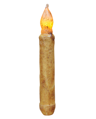 Burnt Ivory LED 6" Taper Battery Powered Candle