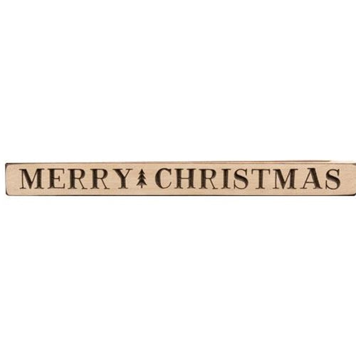 💙 Merry Christmas 18" Engraved Wooden Block Sign