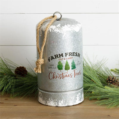 Farm Fresh Christmas Trees Tall Metal Bell