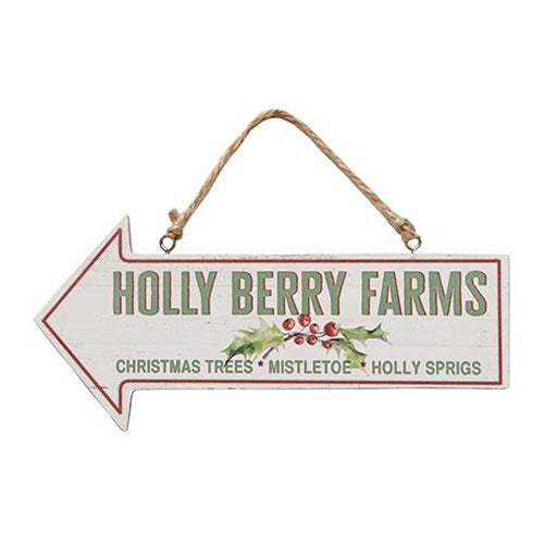 Holly Berry Farms 7" Arrow Sign