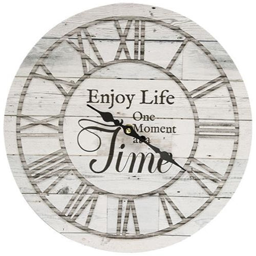 Enjoy Life One Moment at a Time Wall Clock