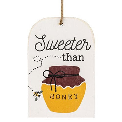 Sweeter Than Honey Wooden Tag