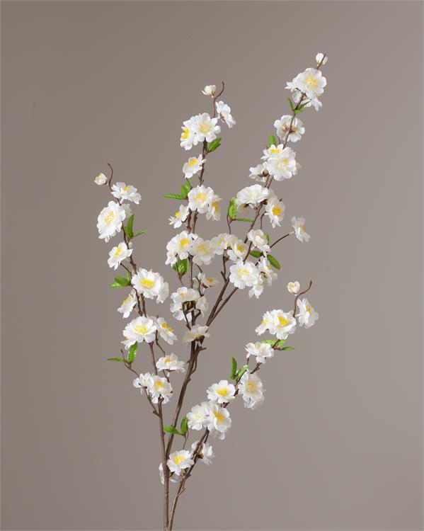 White Cherry Blossom Faux Botanical Branch