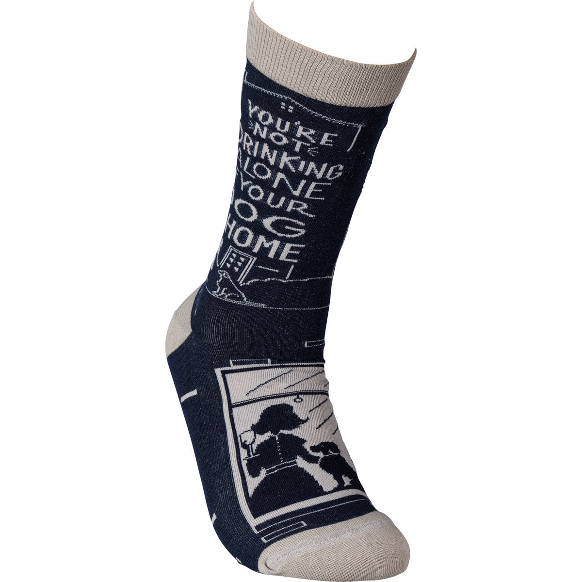 💙 Not Drinking Alone If Your Dog Is Home Unisex Fun Socks