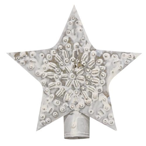 Whitewashed Star 5" Tree Topper