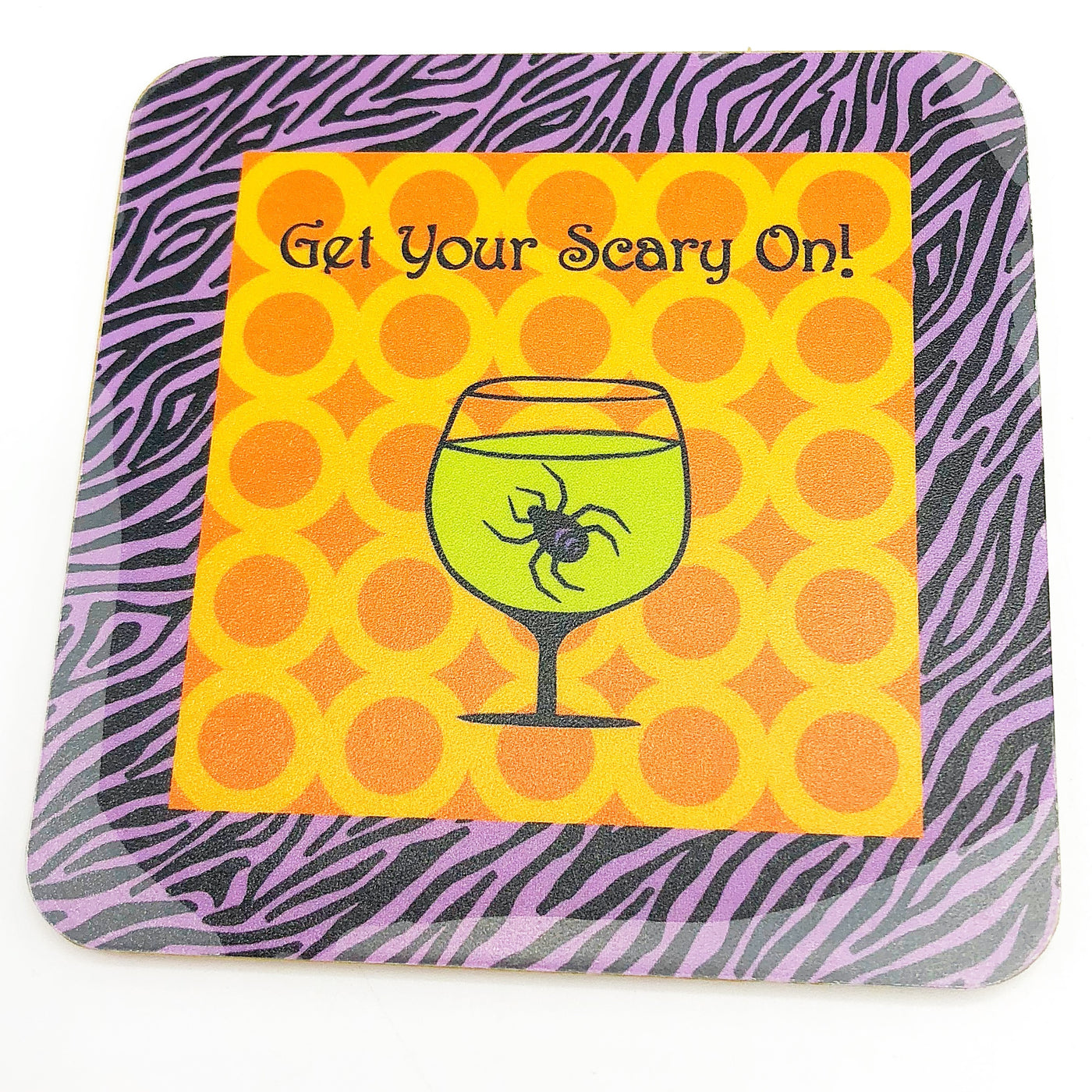 Set of 6 Get Your Scary On! Halloween Coasters