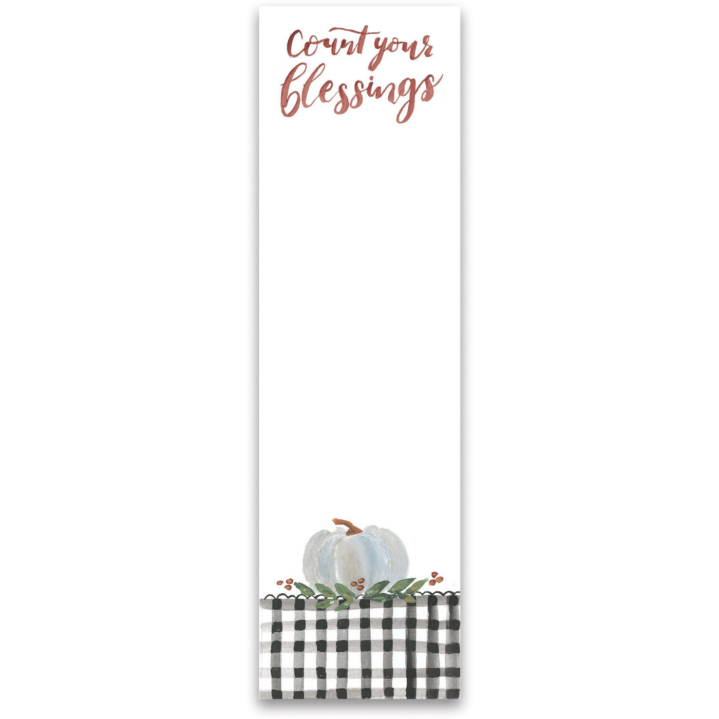 💙 Count Your Blessings Pumpkin Magnetic List Notepad