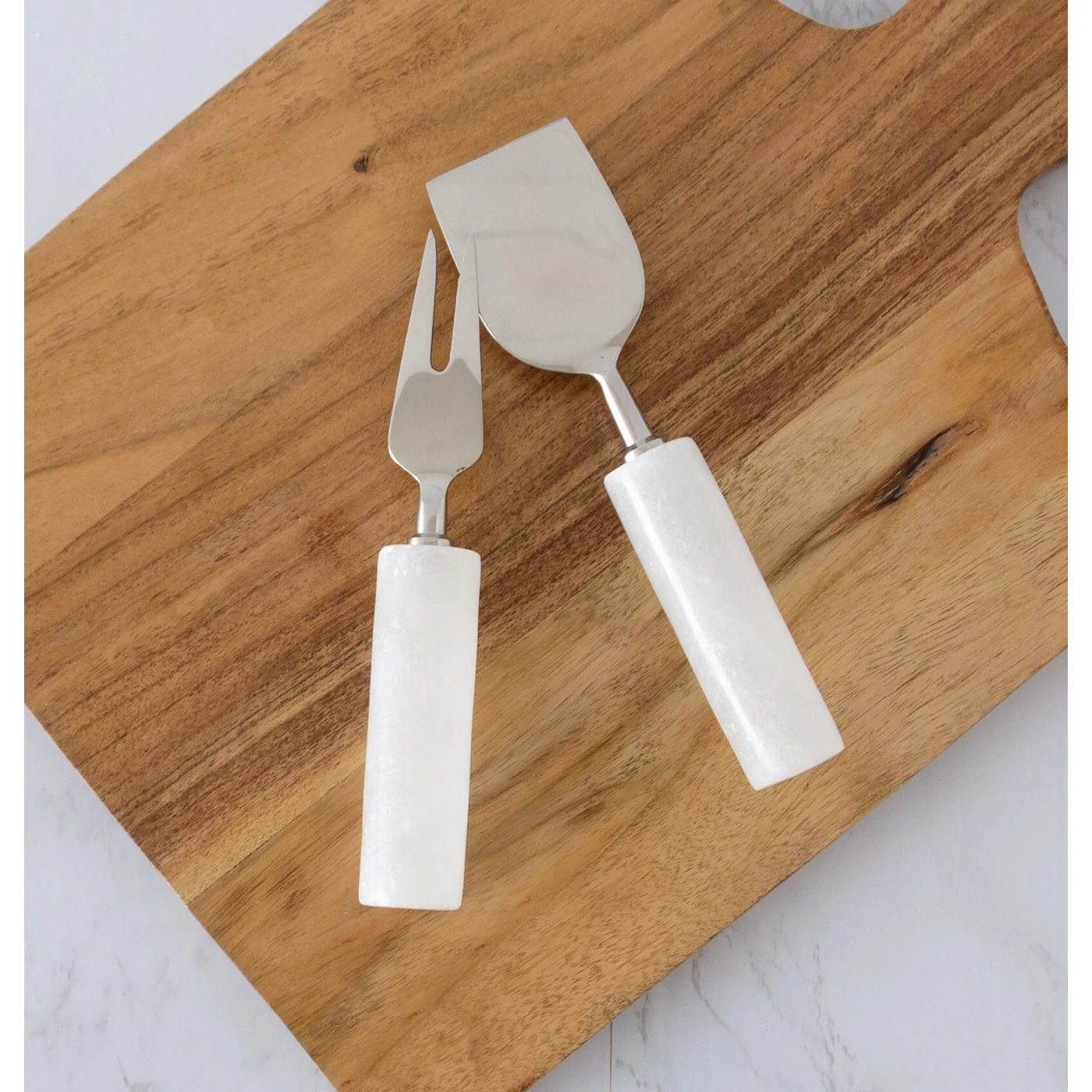 Alabaster Cheese Serving Set 2 Pieces