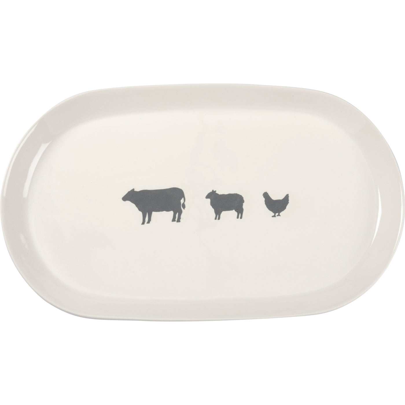Farm Animals Stoneware Oval Platter