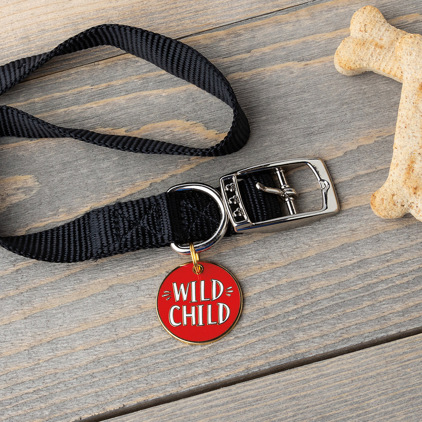 Wild Child Enamel Dog Collar Charm