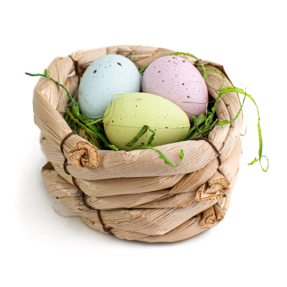 💙 Pastel Easter Eggs In A Natural Nest