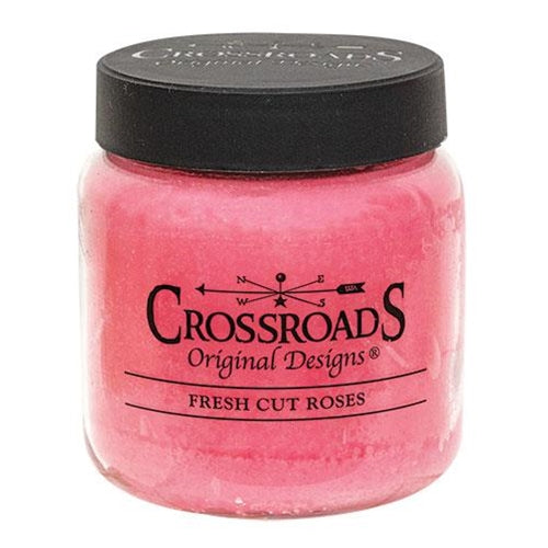 Fresh Cut Roses 16 oz Jar Candle Crossroads