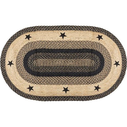 Braided Black Star Jute Rug 5 ft – Blueberry Lane Shop