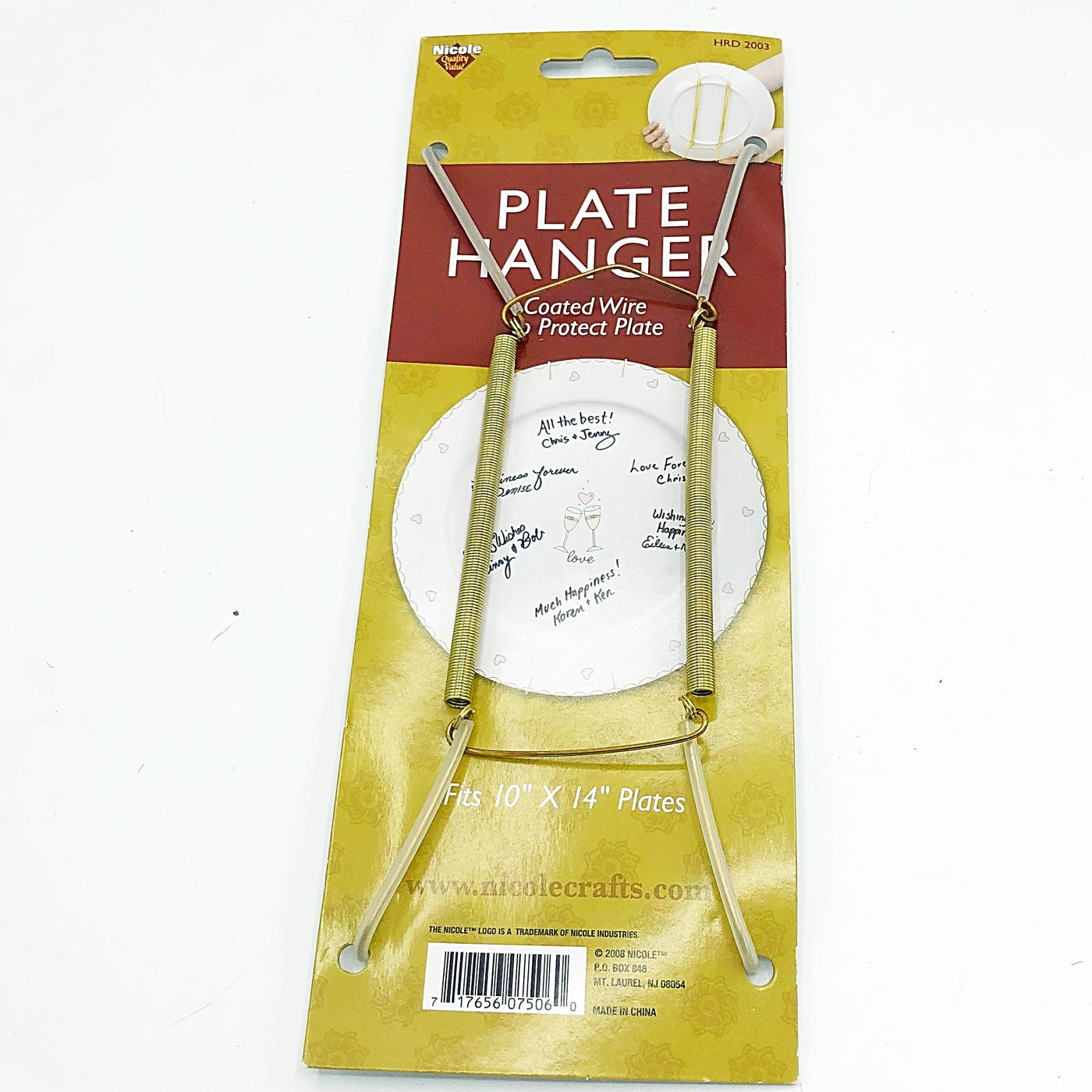 Wall Plate Hanger Holds 10" to 14" Plates