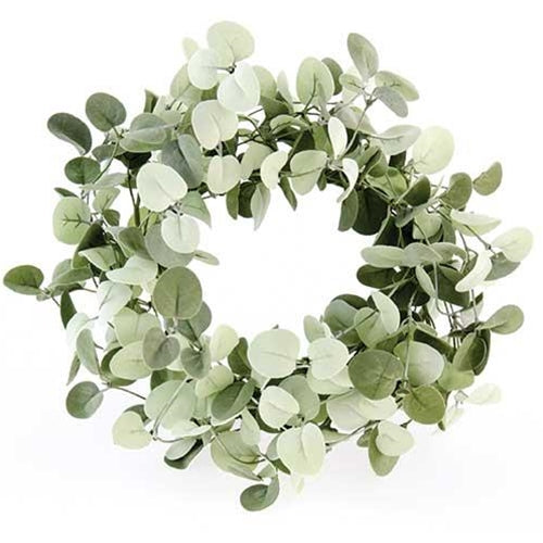 💙 Silver Drop Eucalyptus 15" Faux Wreath