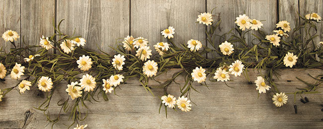 Tea Stained Daisy 4 ft Floral Garland