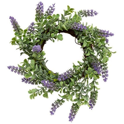 💙 Purple Sage Boxwood 10" Faux Wreath Ring