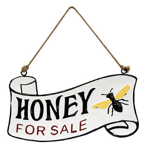 Honey For Sale Vintage-Style Metal Hanging Sign