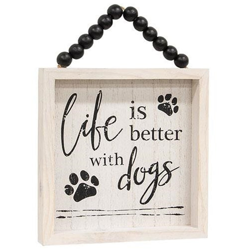 💙 Life Is Better With Dogs Beaded Sign