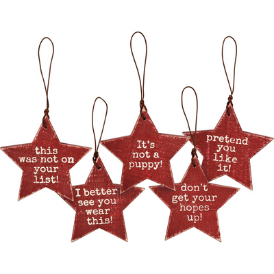 💙 Set of 5 Star Wooden Gift Tag Set