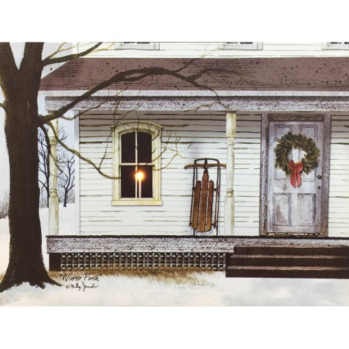 Billy Jacobs Winter Porch 8"x10" LED Lighted Canvas Print