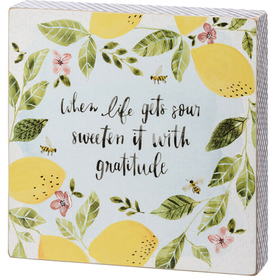 Surprise Me Sale 🤭 When Life Gets Sour Sweeten It Gratitude Box Sign