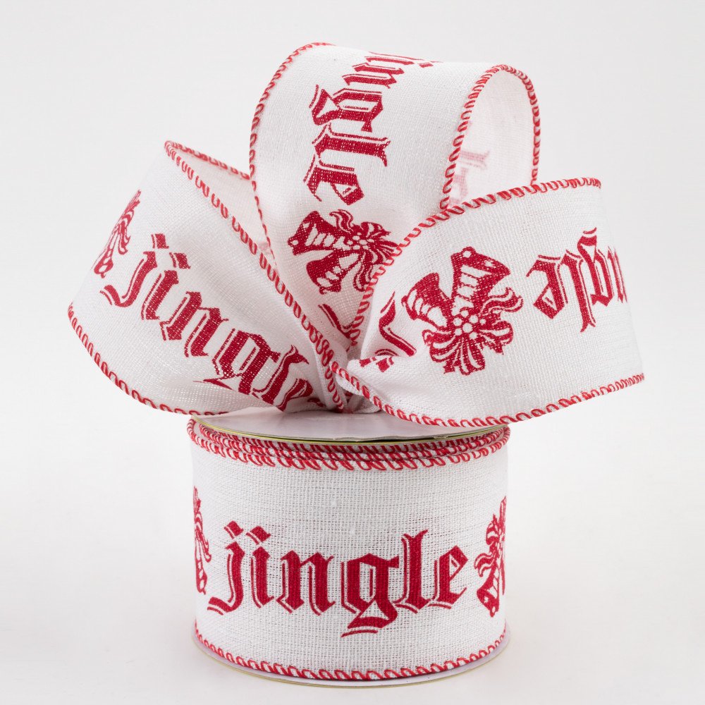 Jingle Bells Ribbon 2.5" x 10 Yards