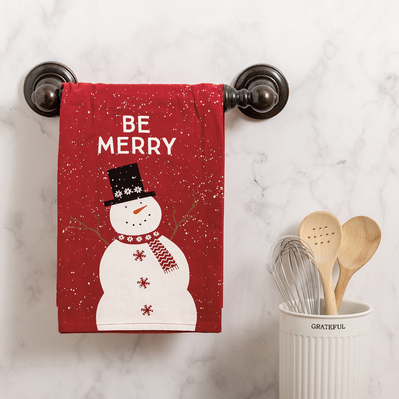 💙 Be Merry Snowman Kitchen Towel