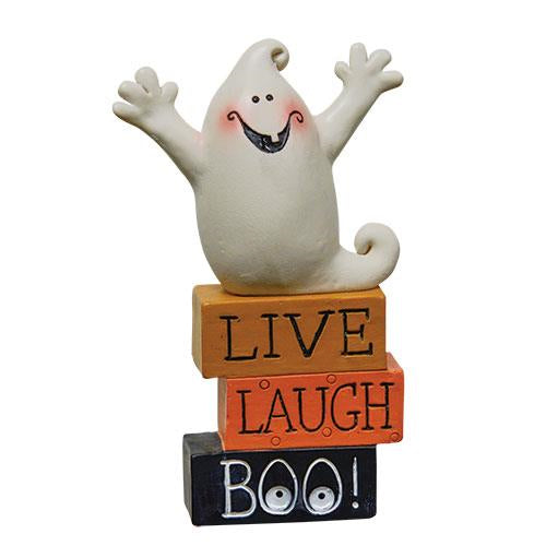 🫐 BLUEBERRY DAYS 💙 Live Laugh Boo Ghost Figure