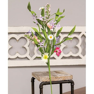 Spring Festival Flower & Herb 30" Faux Floral Pick