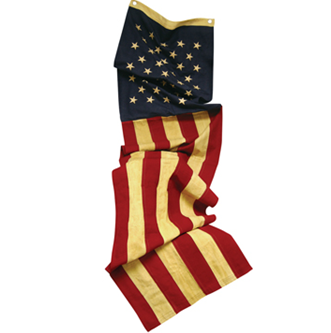 💙 Aged American Flag Banner 8 feet long