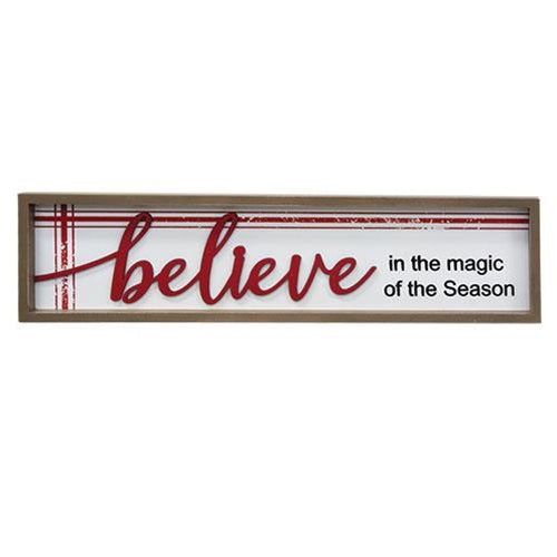 Believe in the Magic of the Season 24" Framed Sign