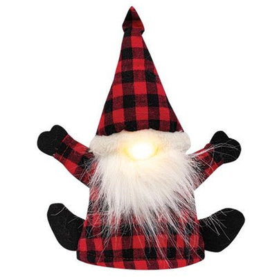 Set of 3 Plaid Gnome Bottle Toppers LIGHT UP!