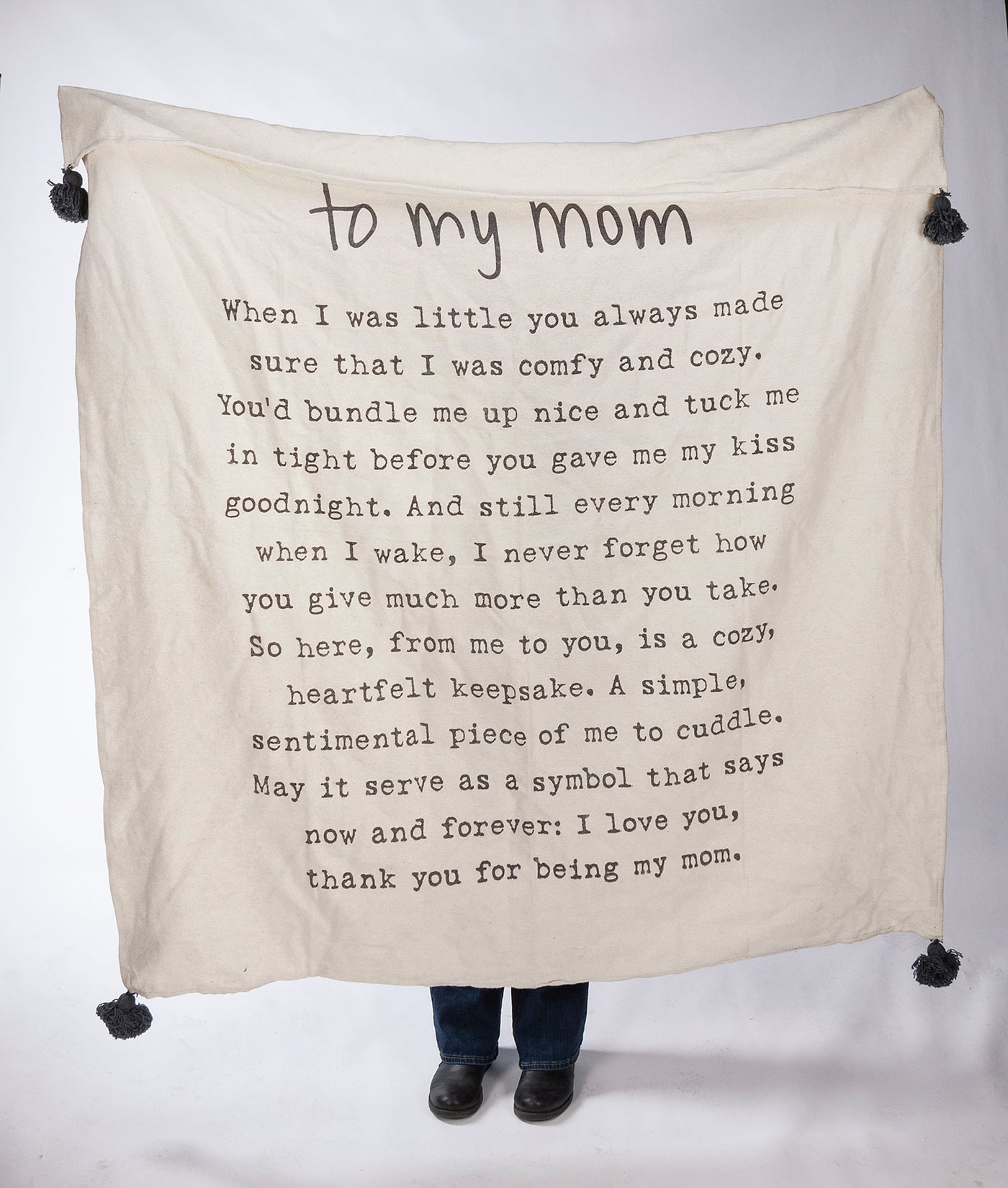 💙 To My Mom Poem Throw