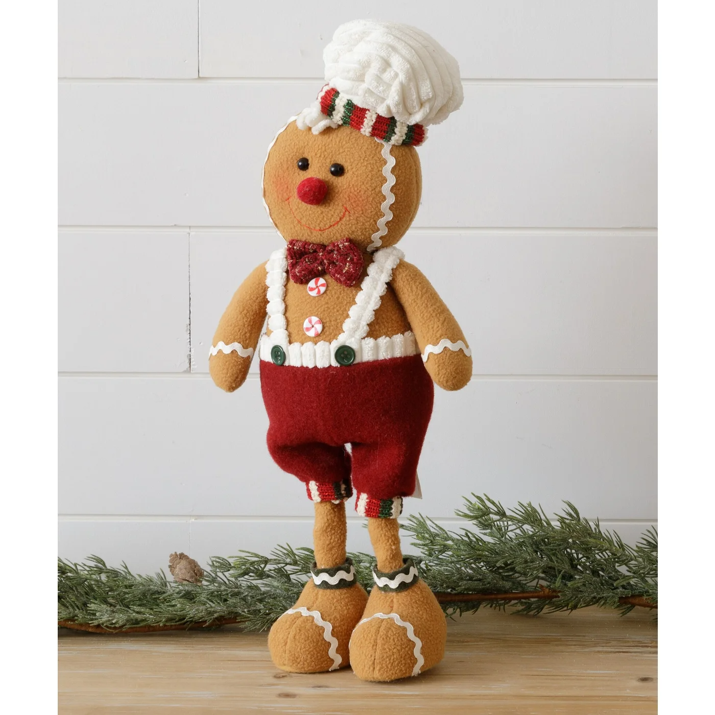 Gingerbread Man Plush Figure With Extendable Legs