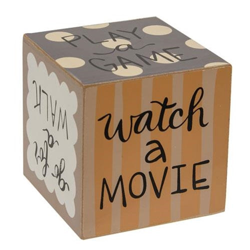 Fun Things to Do 3" Wooden Cube
