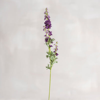 Purple Delphinium 33" Faux Floral Stem