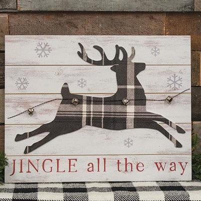Jingle All the Way Reindeer 20" Sign