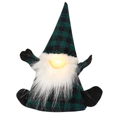 Set of 3 Plaid Gnome Bottle Toppers LIGHT UP!