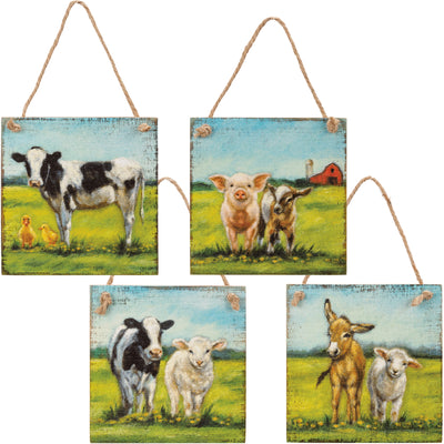 Surprise Me Sale 🤭 Set of 4 Farm Friends Ornament Set