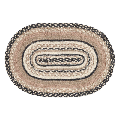 💙 Sawyer Mill Charcoal Creme Jute Oval Placemat