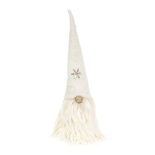 Felted White Gnome Ornament