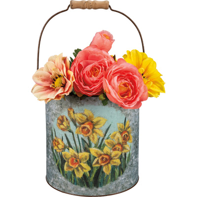 💙 Set of 3 Spring Farm Animals and Daffodils Bucket Set