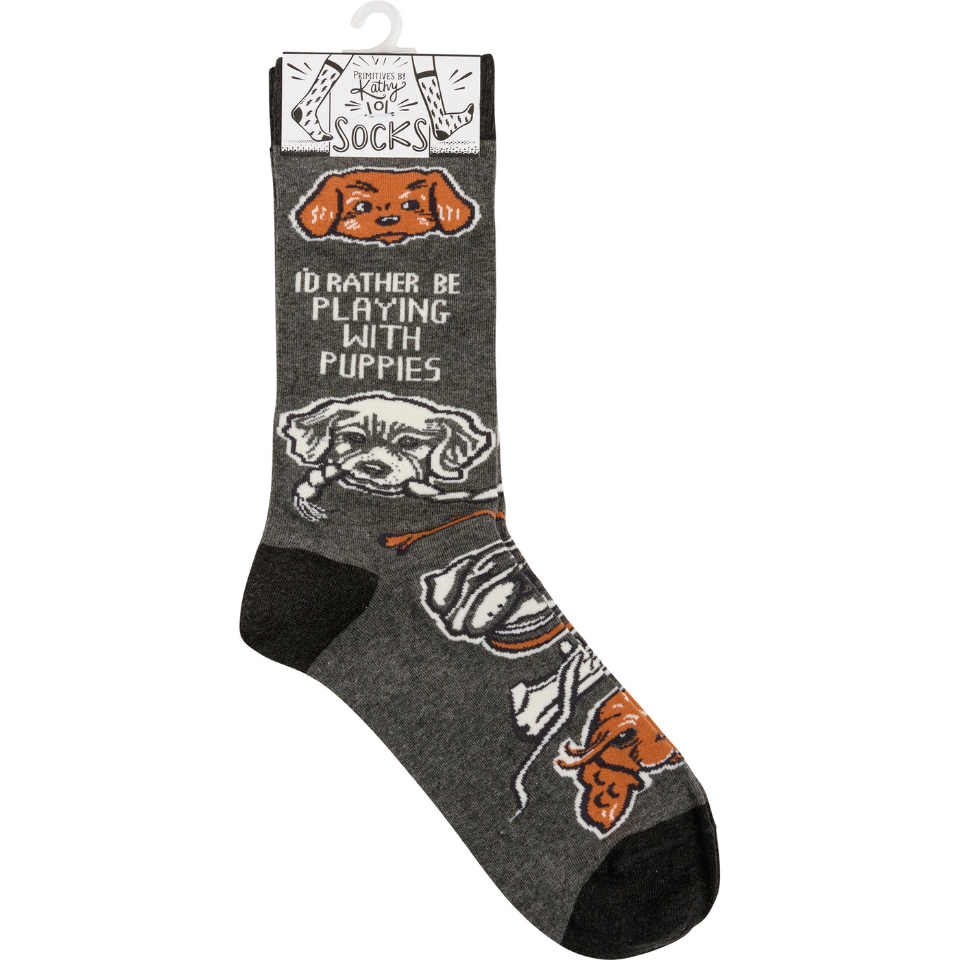 I'd Rather Be Playing With Puppies Unisex Fun Dog Socks