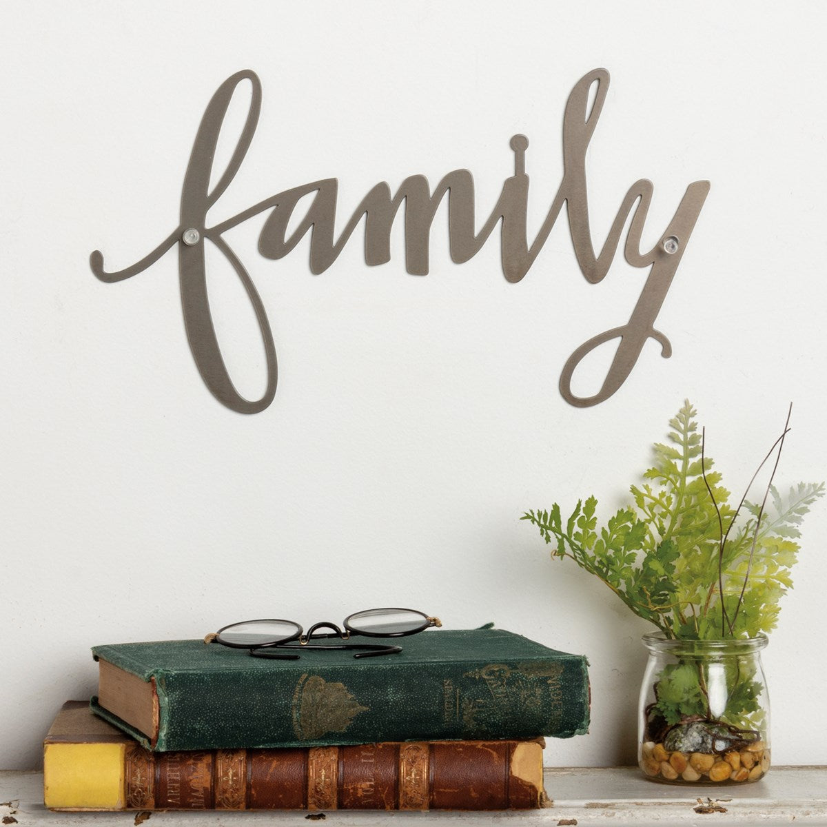 Tin Family Script Cut-out Sign