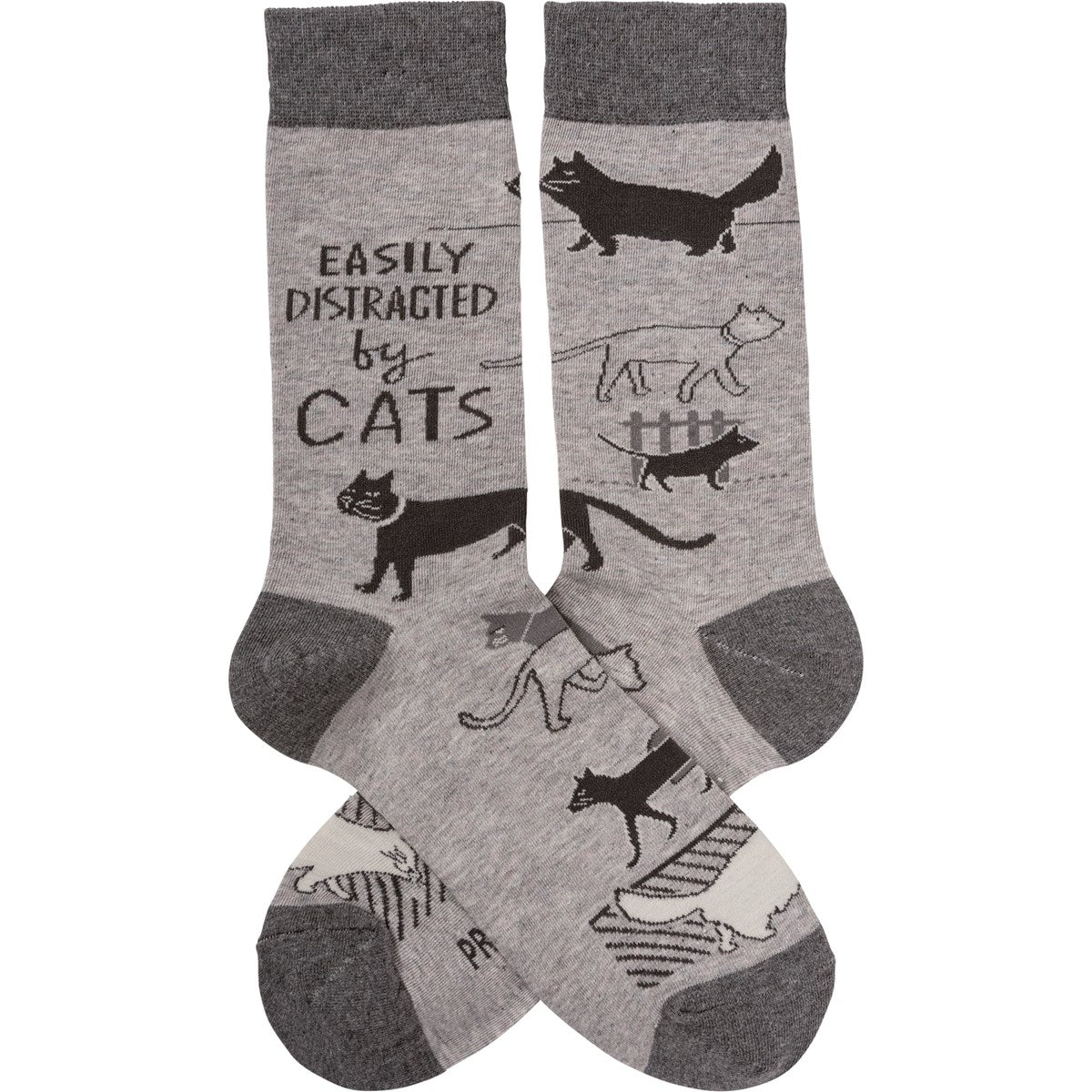 💙 Easily Distracted By Cats Unisex Fun Socks