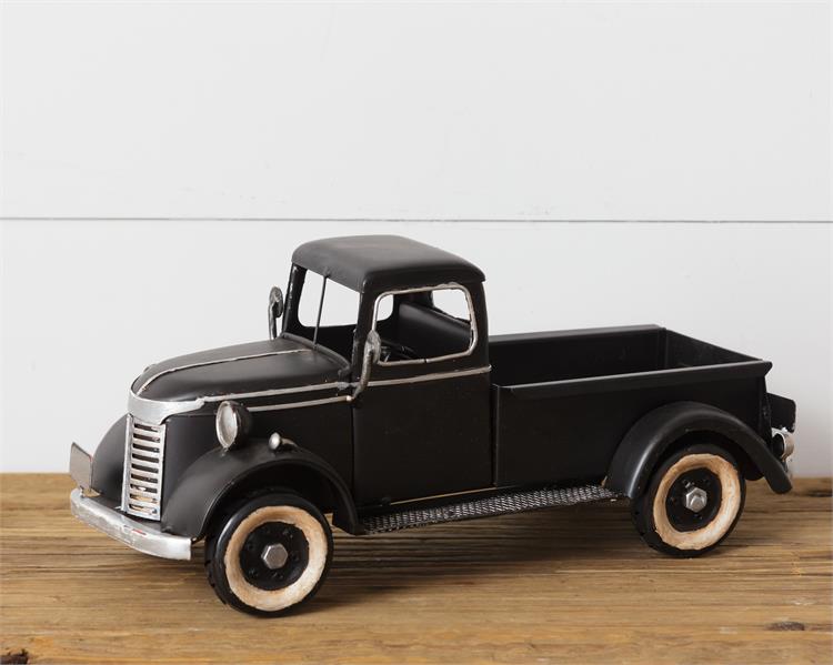 Nostalgic Style Black Pickup Truck Planter Bin