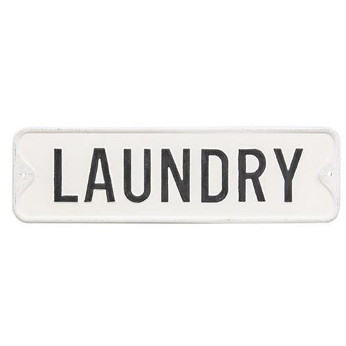 Laundry Farmhouse 12" Metal Sign