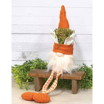 Orange Hat Bunny Gnome Dangle Leg Figure