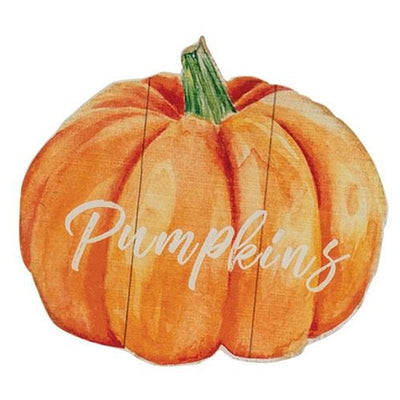 Set of 3 Fall Watercolor Pumpkin Wooden Signs